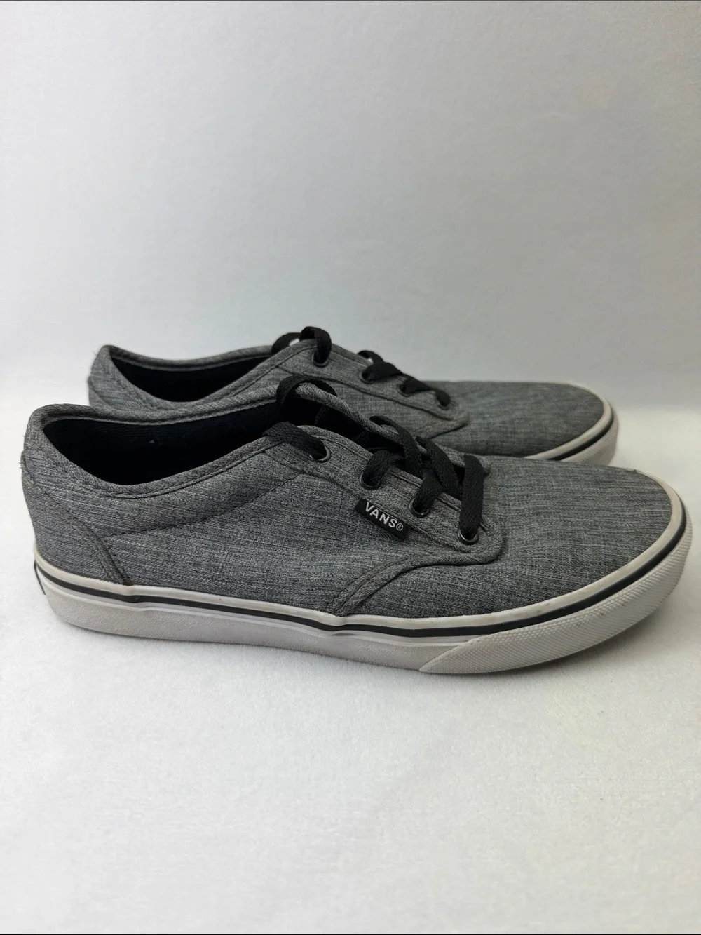 Vans Heathered Gray Canvas Sneakers Low-Top Shoes